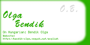 olga bendik business card